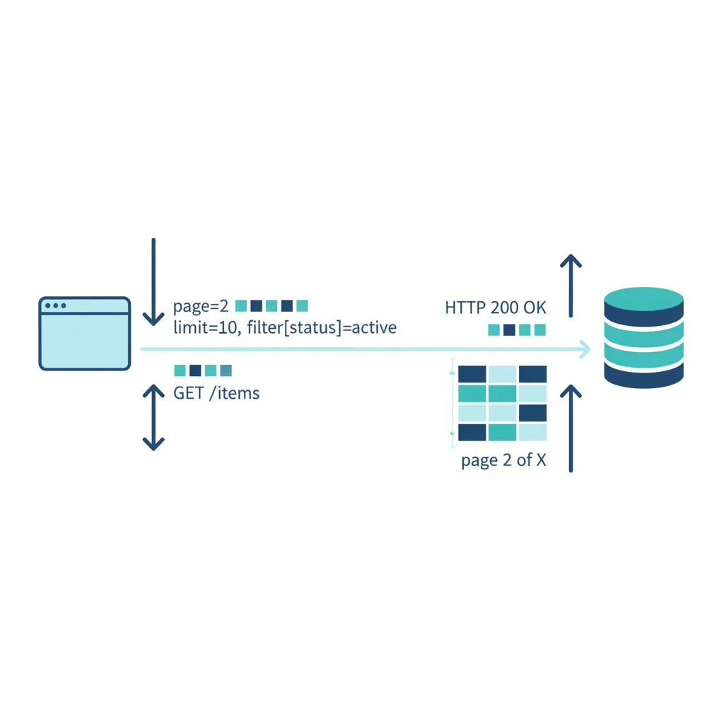 REST API pagination and filtering patterns diagram